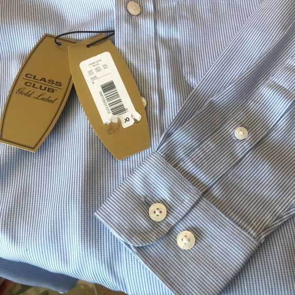 Boys Button Down Blue & White Checked - Picture 4 of 6